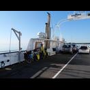 Auf der Fähre von Hals nach Egense über die Einfahrt zum Limfjord